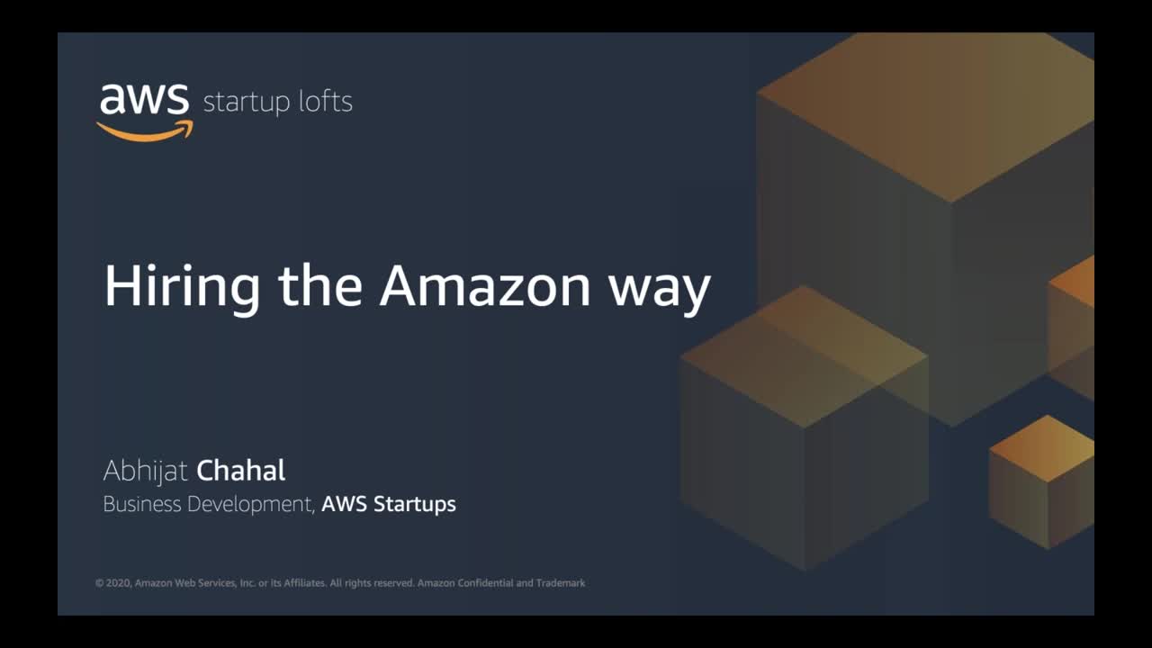 AWS Startup Academy: 10 ways we hire at Amazon