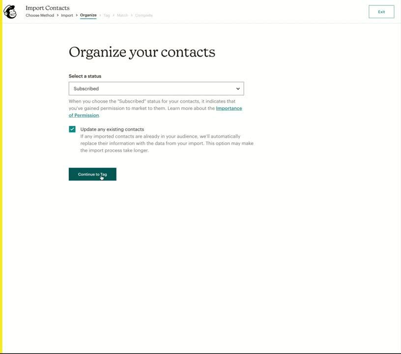 Upload Contacts to Mailchimp