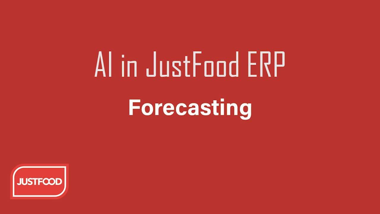 AI in JustFood ERP: Forecasting