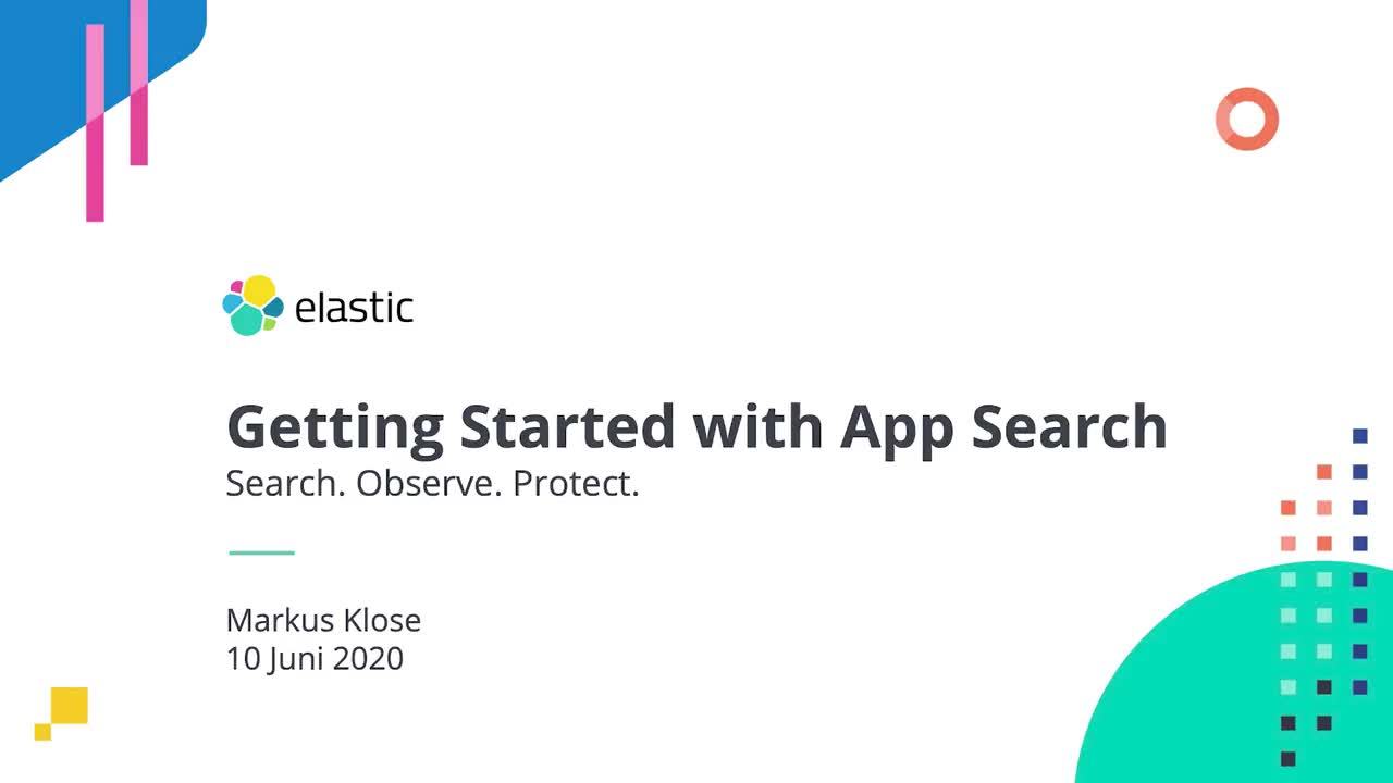 Erste Schritte mit Elastic App Search