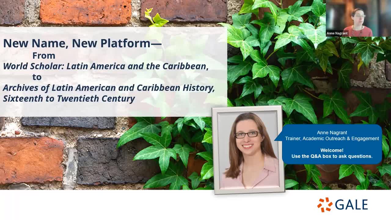 New Name, New Platform -- from World Scholar: Latin America and the Caribbean, to Archives of Latin American and Caribbean History, Sixteenth to Twentieth Century