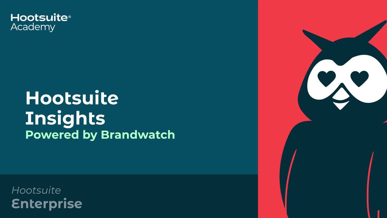 Hootsuite Insights com tecnologia de vídeo Brandwatch.