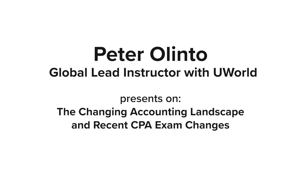 Peter Olinto, Global Lead Instructor with UWorld