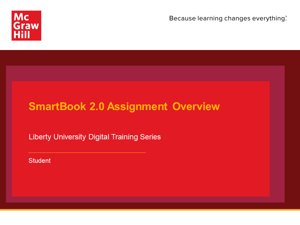 SmartBook 2.0 Overview for Liberty University Blackboard