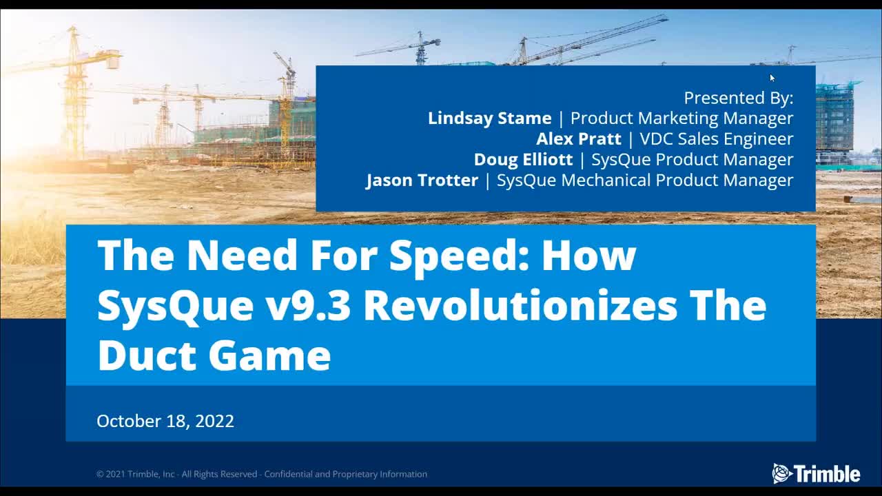 [Webinar Recording] The Need For Speed How SysQue v9.3 Revolutionizes The Duct Game