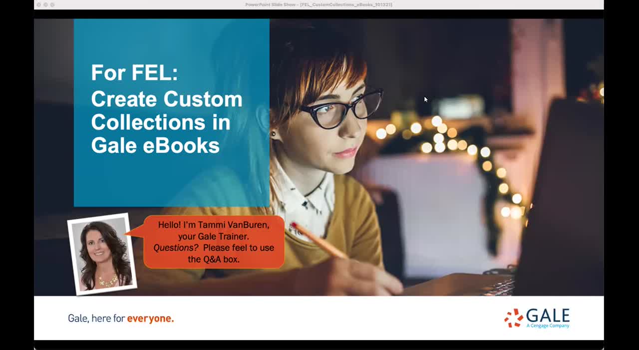 For FEL: Create Custom Collections in Gale eBooks