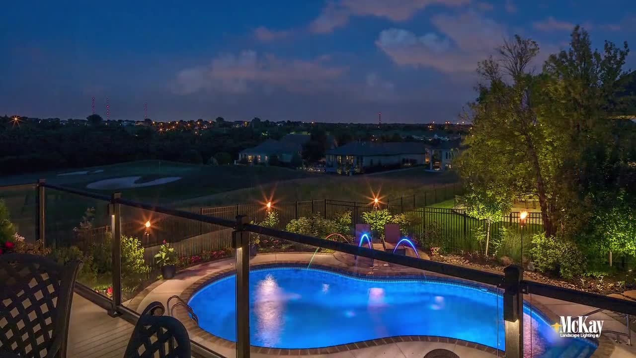 Resort-Style Pool Lighting Omaha Nebraska - McKay Landscape Lighting