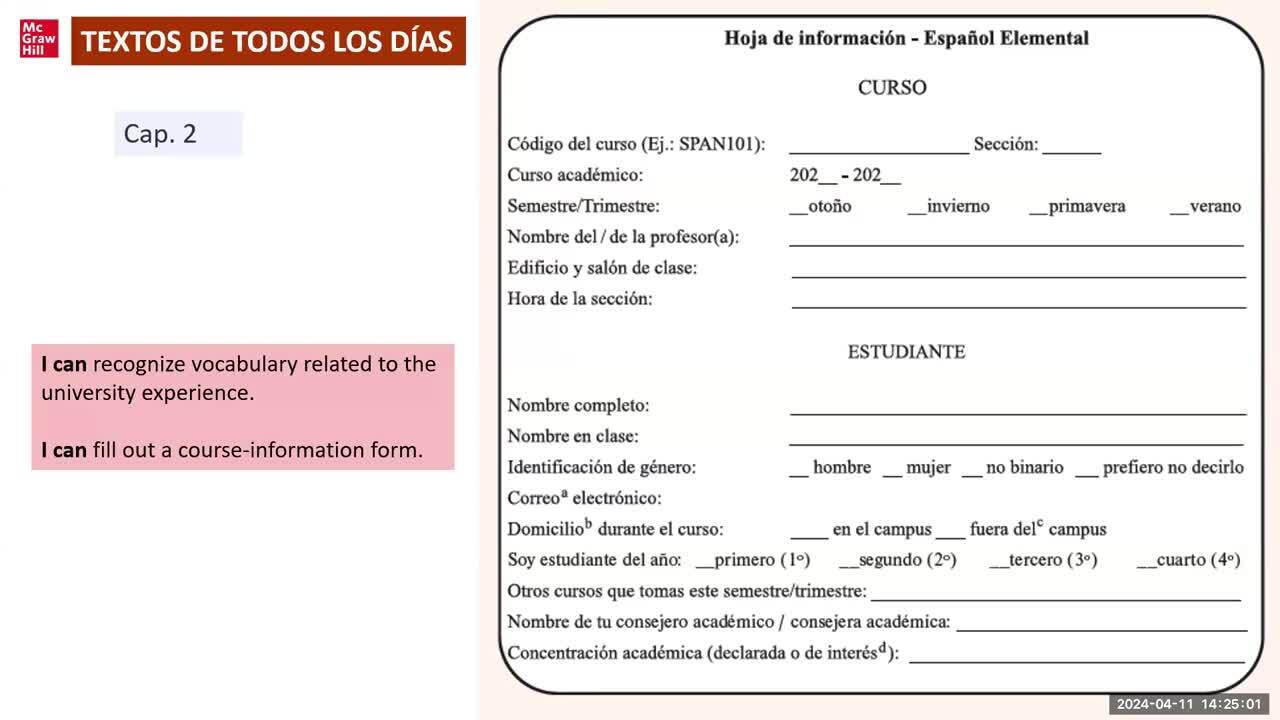 Puntos de partida 2024 Release: Enhance Student Engagement with Practical Tasks for Spanish Beginne