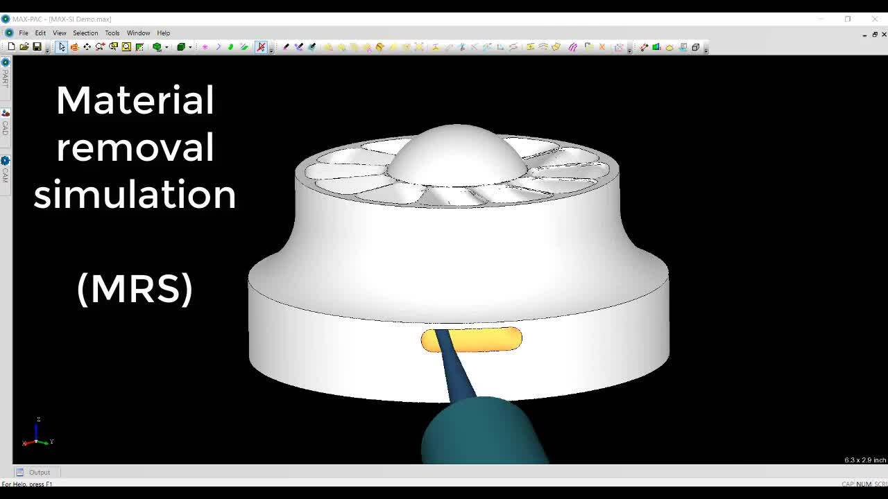MAX-SI™ DEMO Material removal simulation on shrouded impeller 