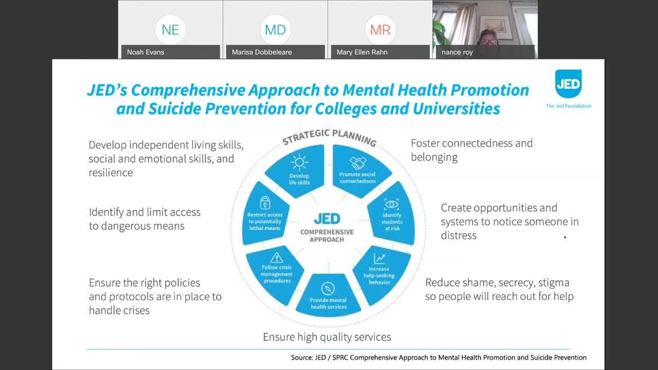 "Supporting Student Mental Health"—Nancy Roy, Jed Foundation