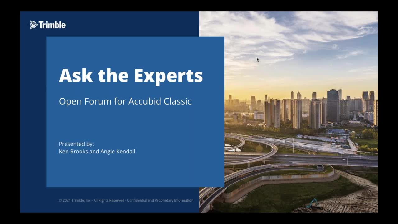 Ask the Expert - Open Forum for Accubid Classic