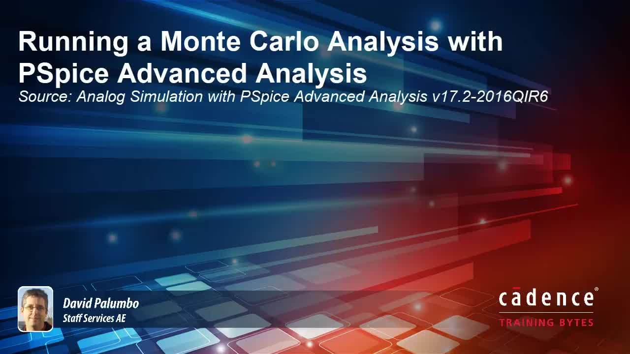 Running a Monte Carlo Analysis with PSpice Advanced Analysis