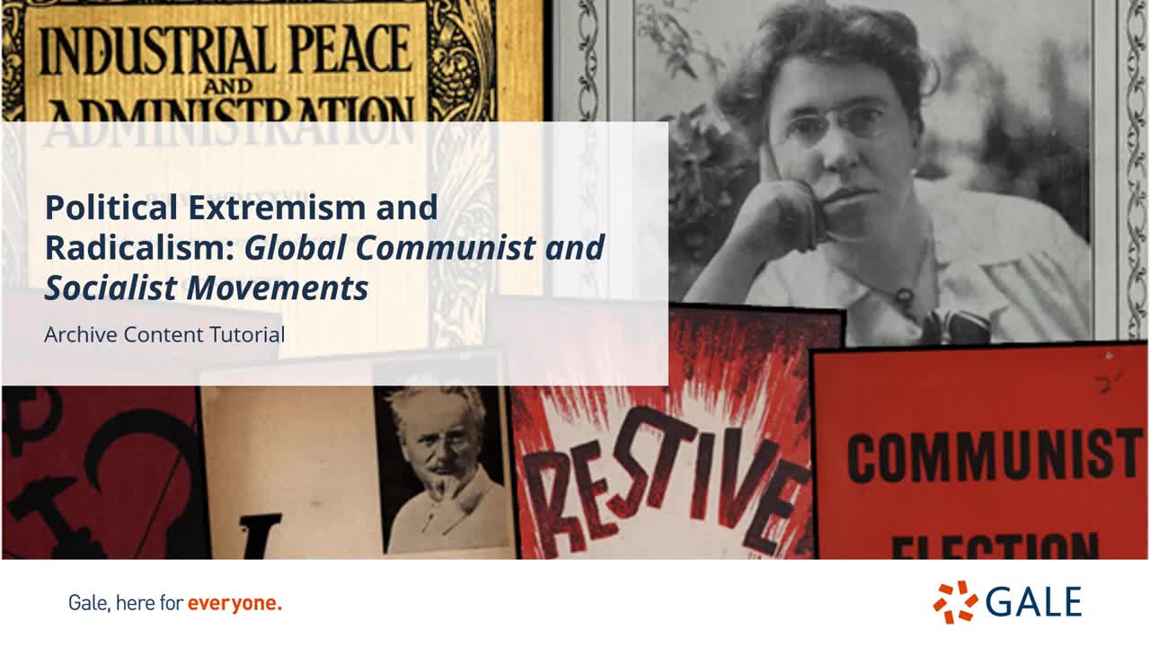 Political Extremism and Radicalism: Global Communist & Socialist Movements Content Overview - For Higher Ed Users