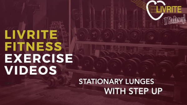 Stationary lunges with step up