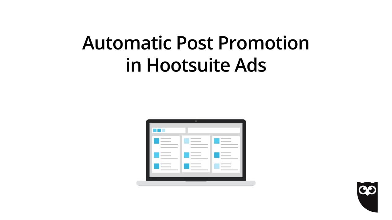 Promoción automática de publicaciones en el vídeo de Hootsuite Ads.