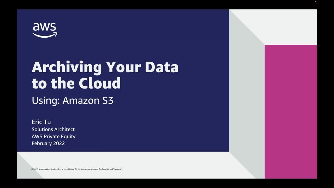 Architecture Digest: Archiving Your Data to the Cloud