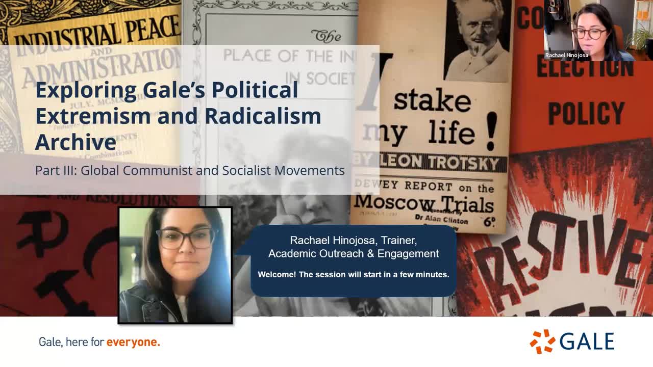 Exploring Gale’s Political Extremism and Radicalism Archive Program with a focus on Part III: Global Communist Socialist Movements