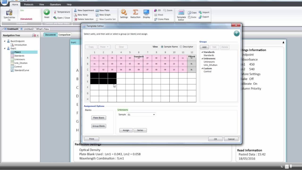 Setting up a plate template with dilution in SoftMax Pro 7 Software