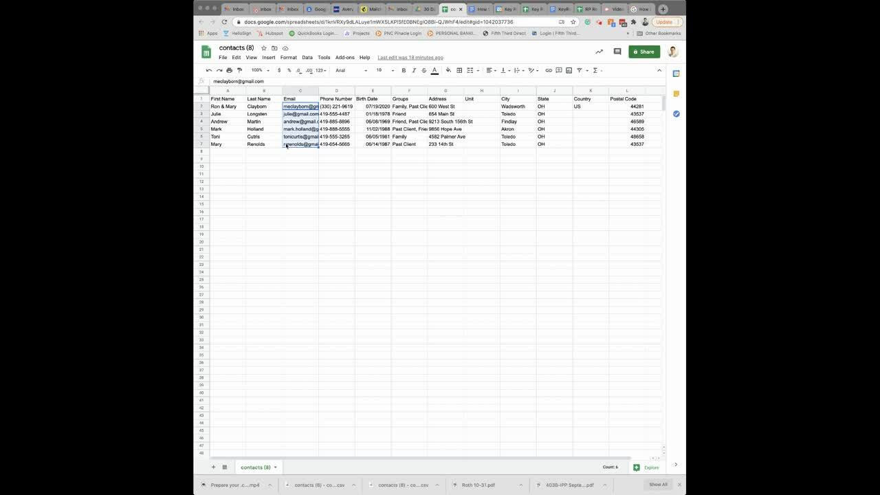 Copy and Paste emails from a spreadsheet to gmail email 