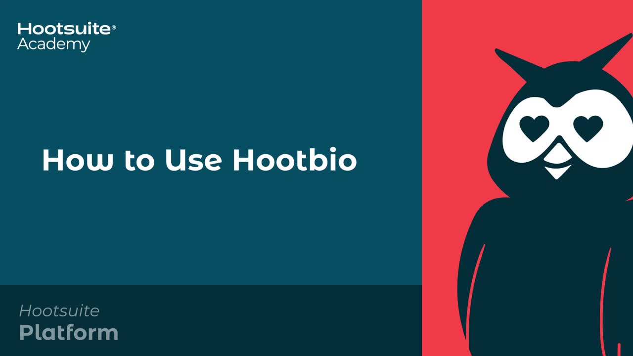 How to use Hootbio video.