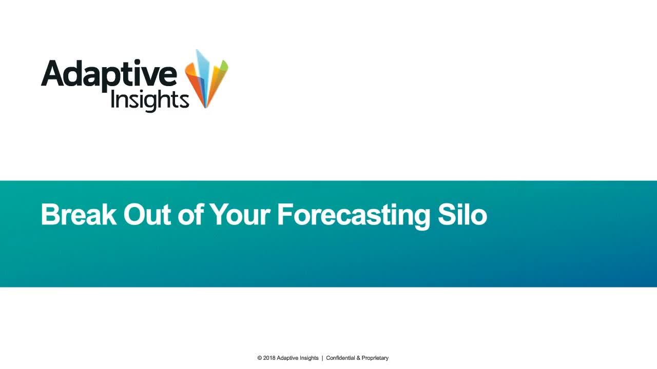 Screenshot for Break Out of Your Forecasting Silo