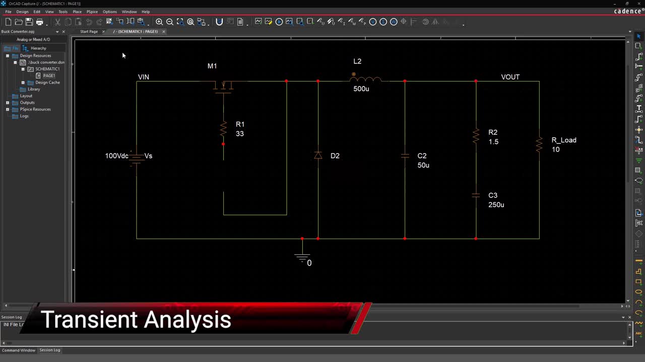Transient Analysis with PSpice | PSpice Tutorial Videos