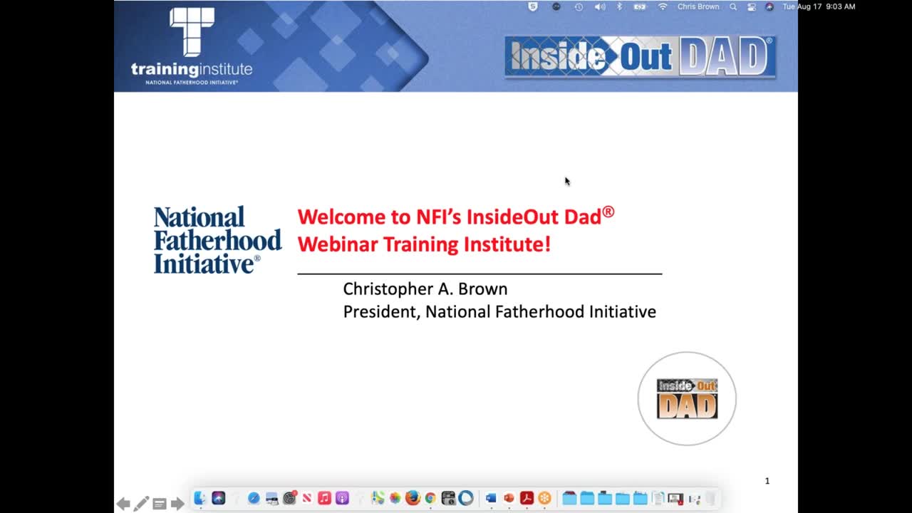InsideOut Dad® Training Webinar - August 17, 2021