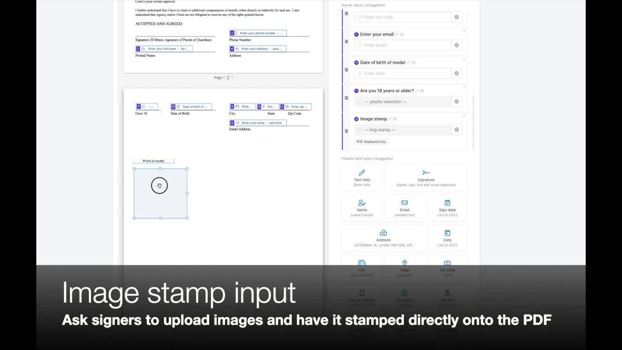 5 - YesNo stamp, Image stamp, File upload item-1