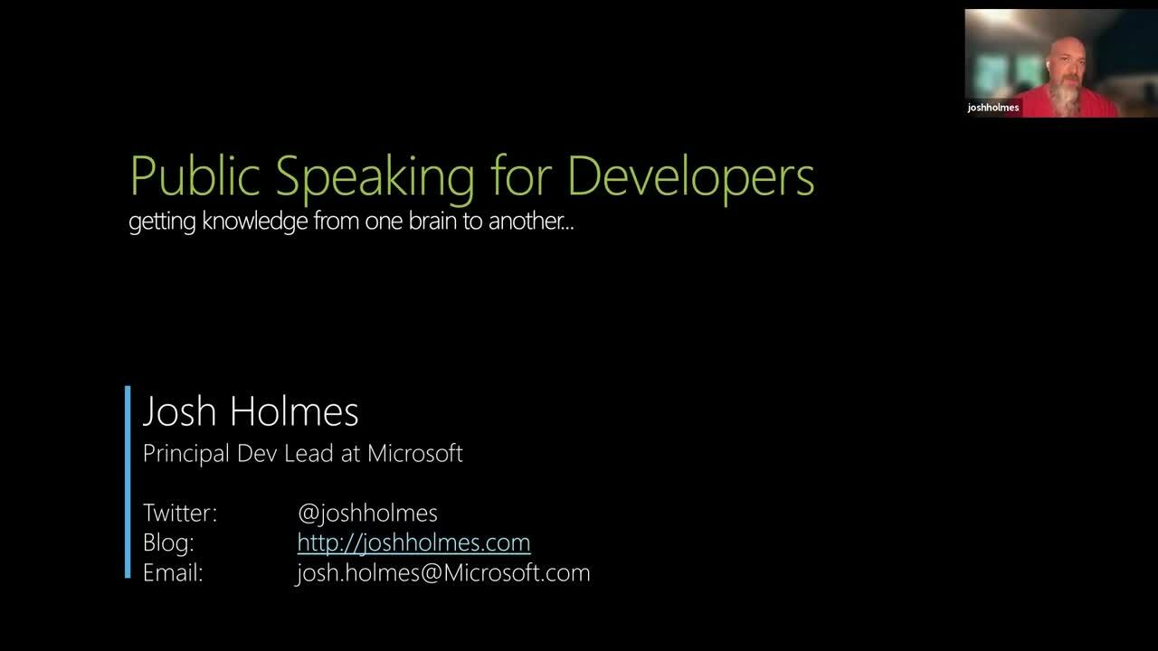 Why is public speaking important as a developer_