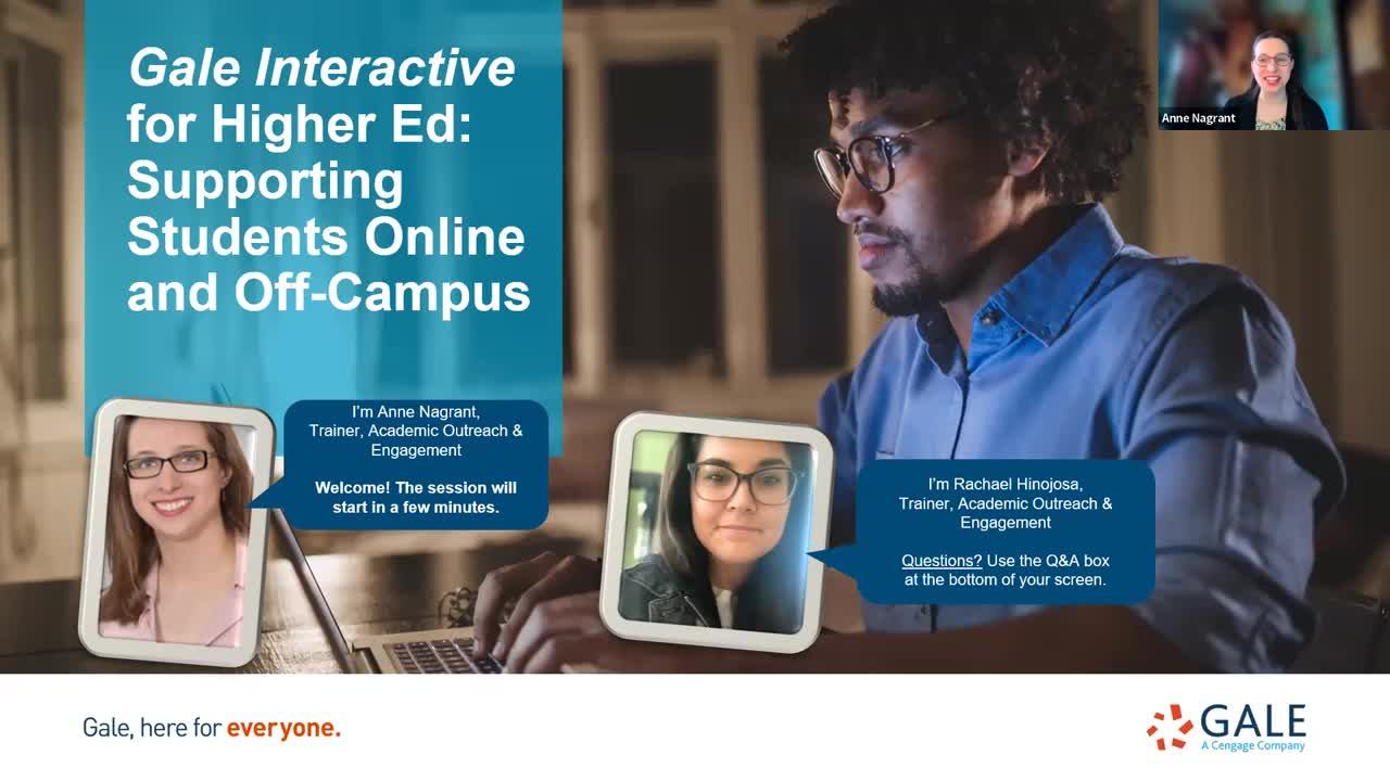 Gale Interactive training for Higher Ed: Online and Off-campus</i></b></u></em></strong>