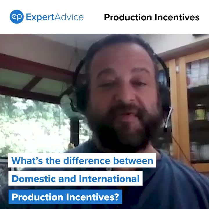 Joe Chianese explains the difference between domestic and international production incentives