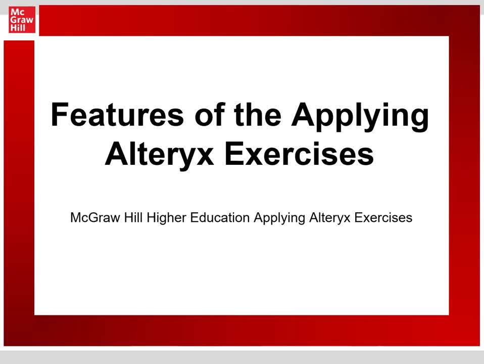 Key Features of Applying Alteryx Exercises in Alteryx