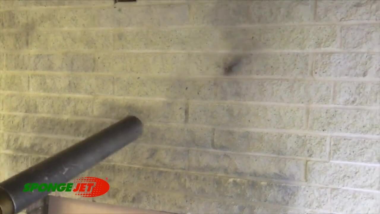Removing Soot from Split Face Masonry Block
