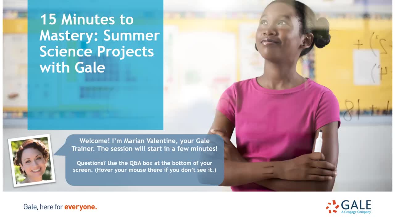 15 minutes to Mastery: Summer Science Projects with Gale