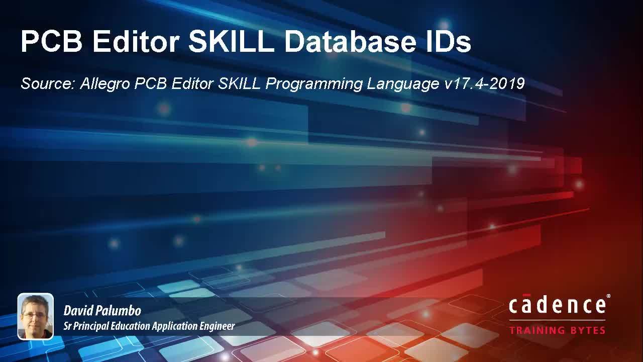 PCB编辑器技能数据库ID