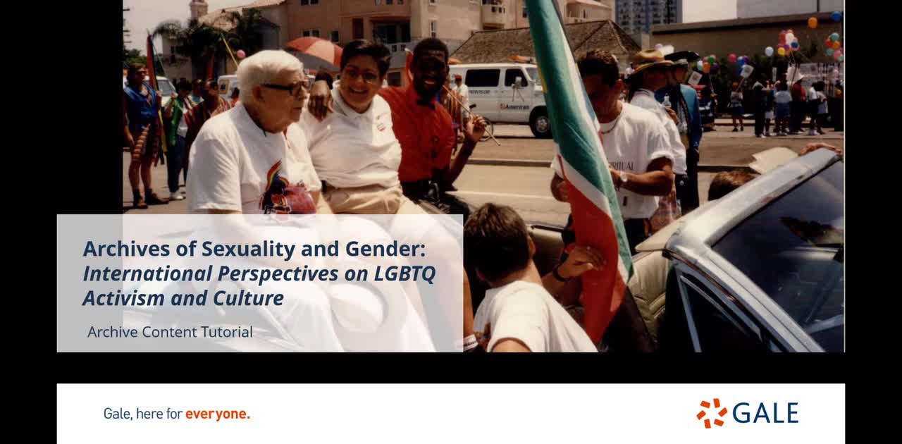 Archives of Sexuality and Gender: International Perspectives - Content Overview - For Higher Ed Users