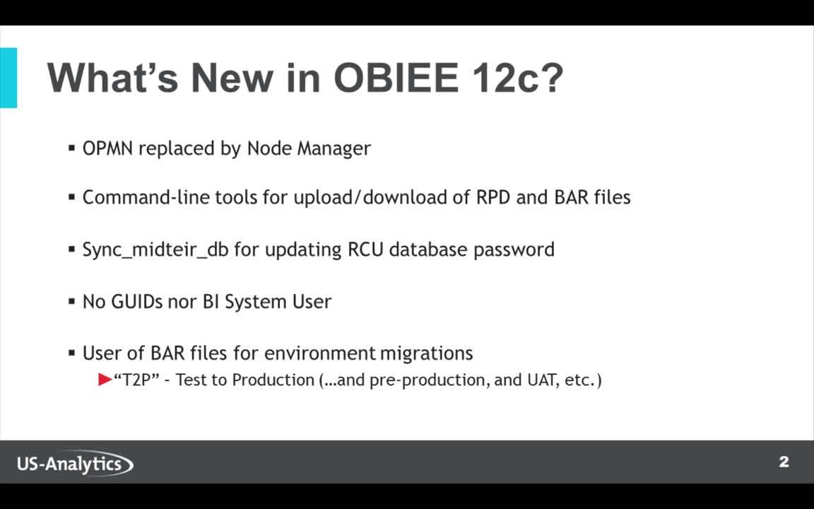 Whats New in OBIEE 12c