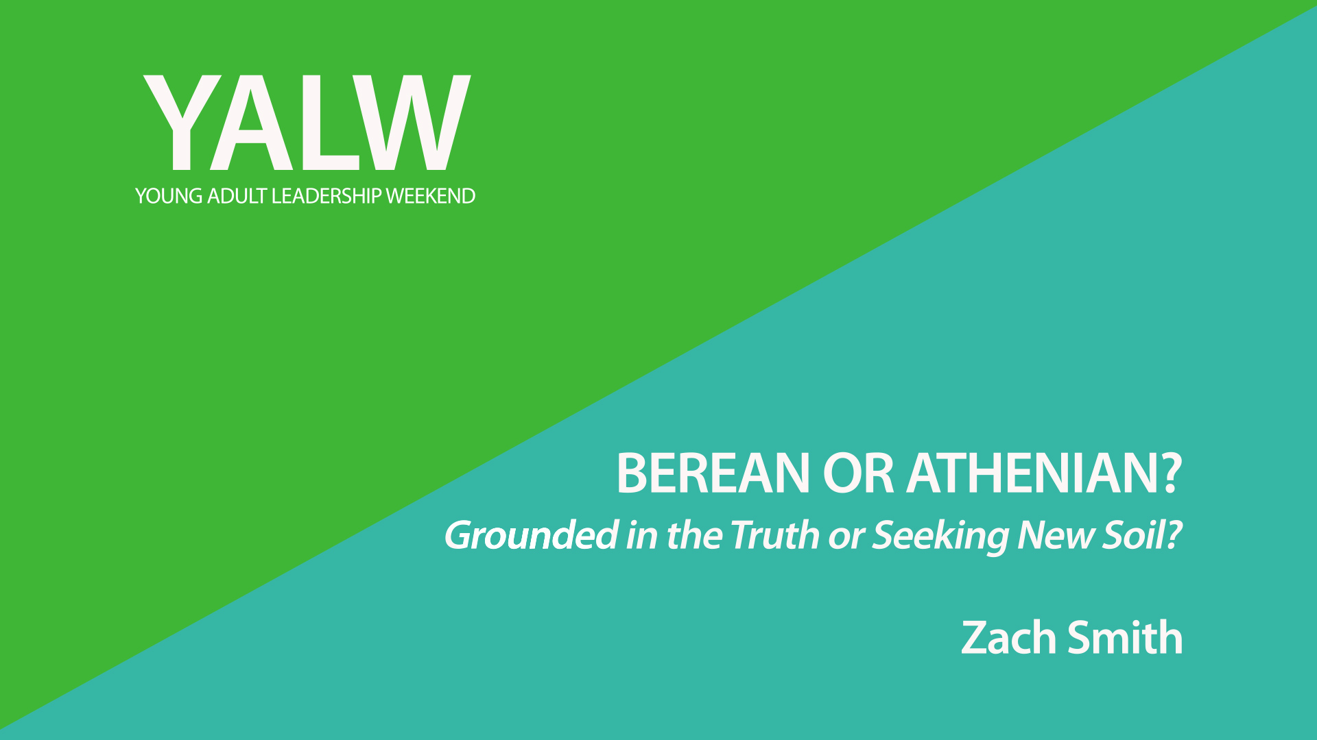 Berean Or Athenian: Grounded in the Truth or Seeking New Soil?