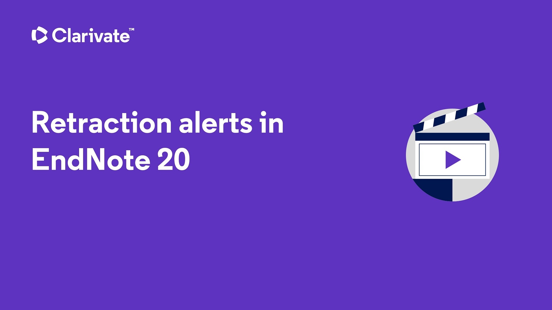 Retraction alerts in EndNote 20