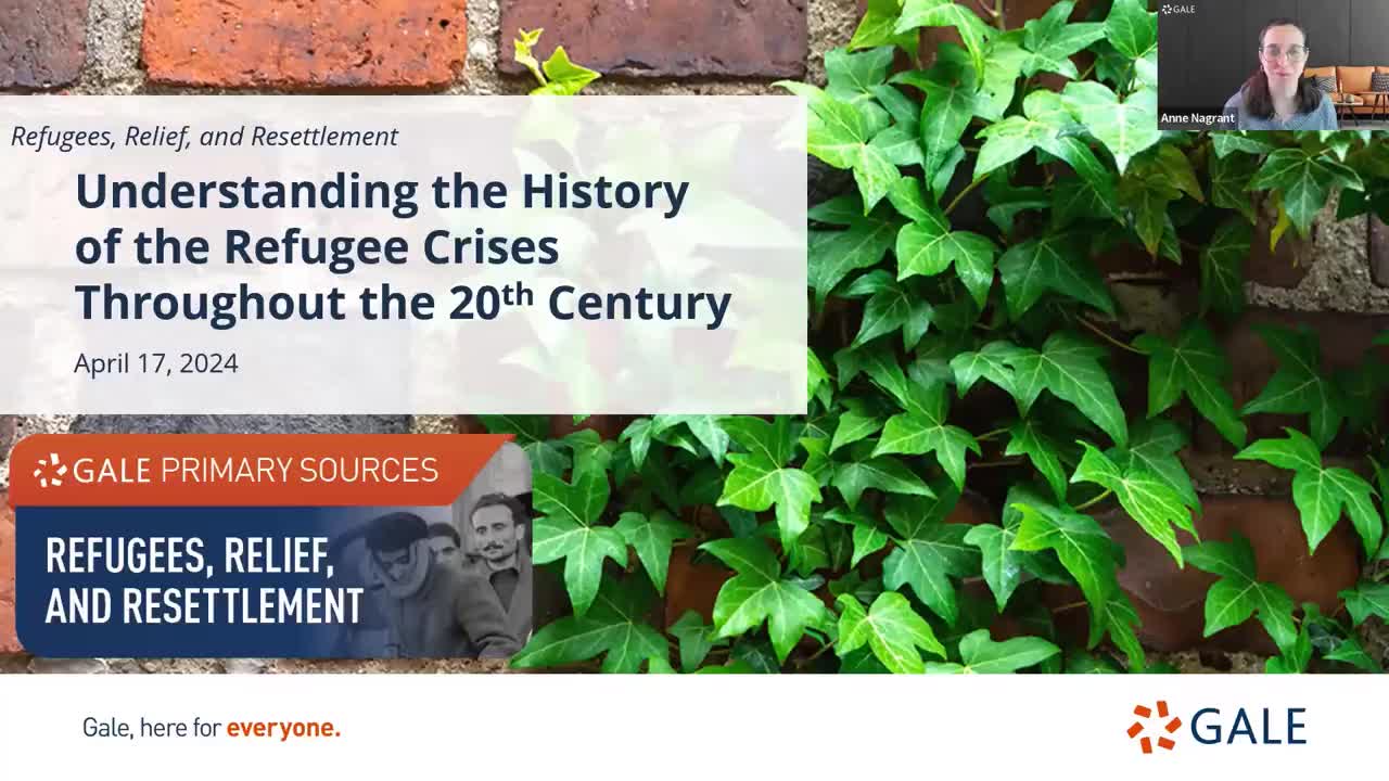 Refugees, Relief, and Resettlement - Understanding the History of the Refugee Crisis Throughout the 20th Century - Overview