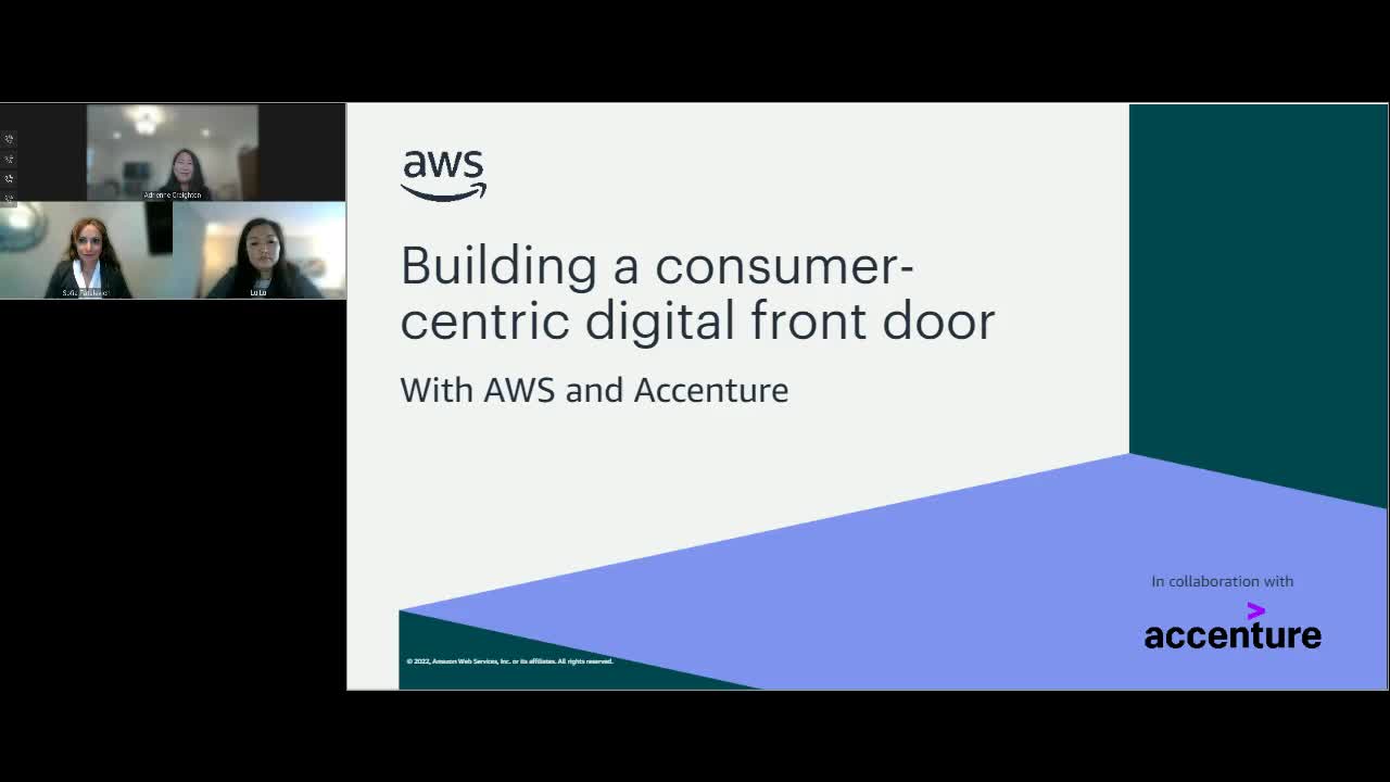 Building a consumer - centric digital front door - AWS Webinar 5.12