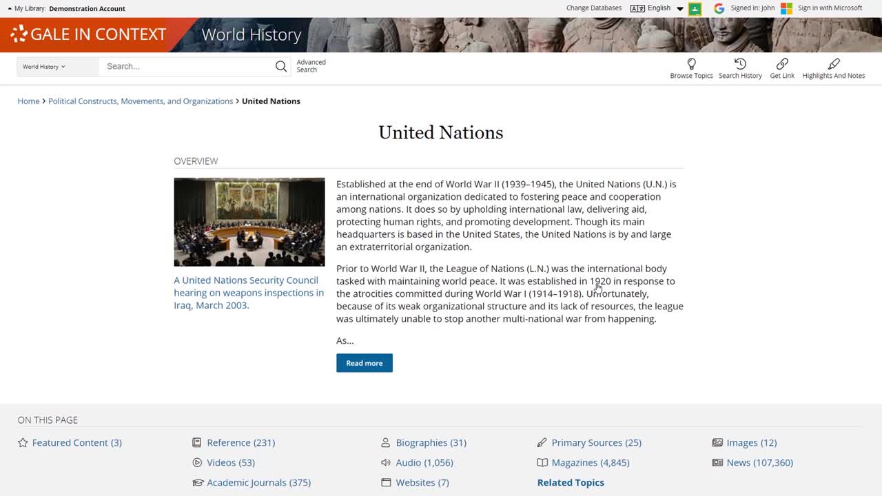 Gale In Context: World History - Topic Pages</i></b></u></em></strong>