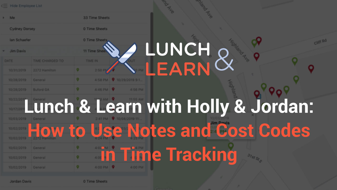 Lunch and Learn How to Use Notes and Cost Codes in Time Tracking