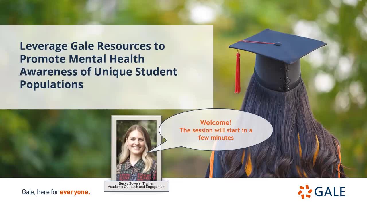 Leverage Gale Resources to Promote Mental Health Awareness of Unique Student Populations - For Higher Ed Users