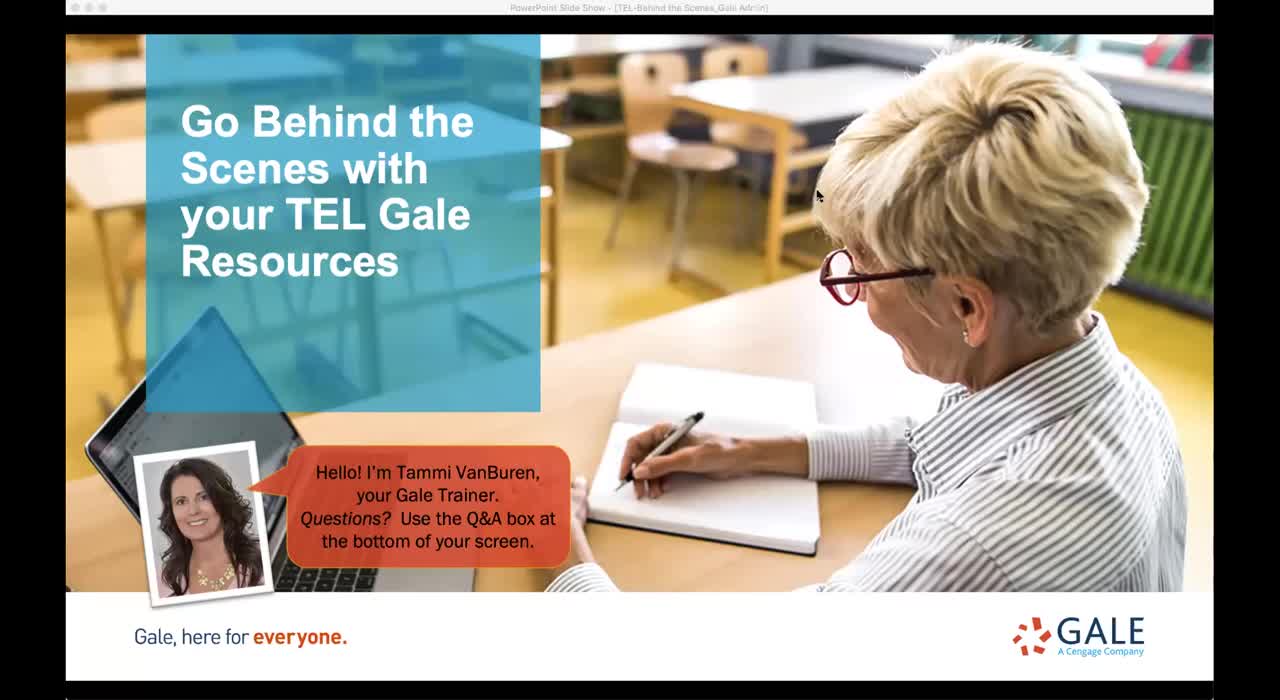 For TEL: Go Behind the Scenes with your TEL Gale Resources