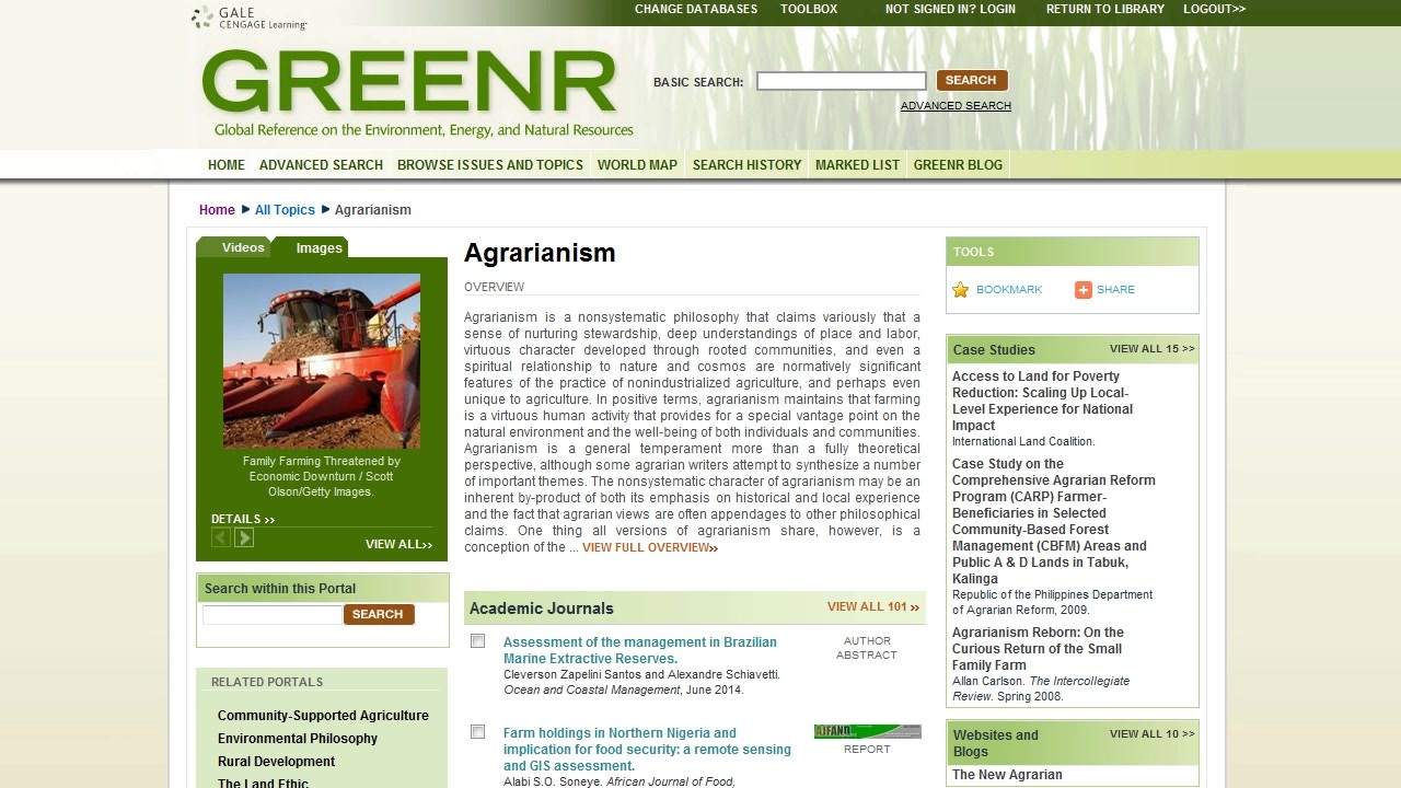 GREENR -Topic Pages