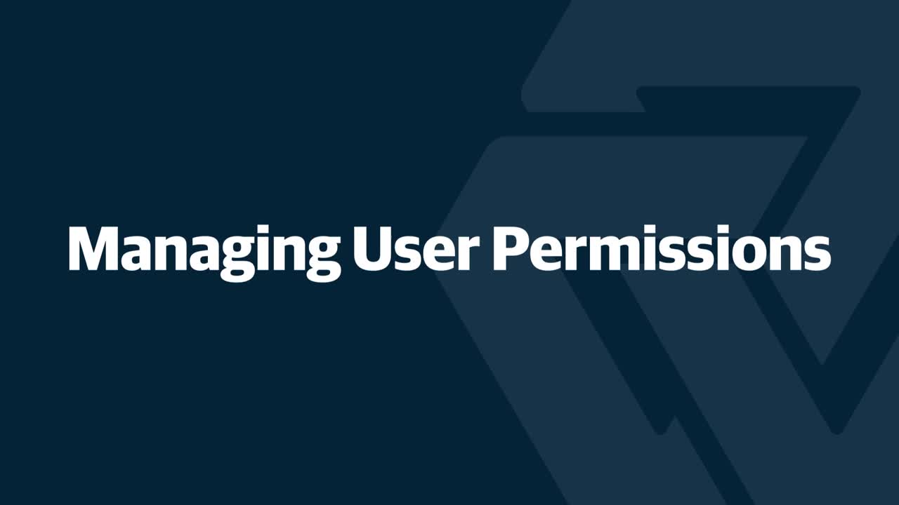 Managing Users & Permissions