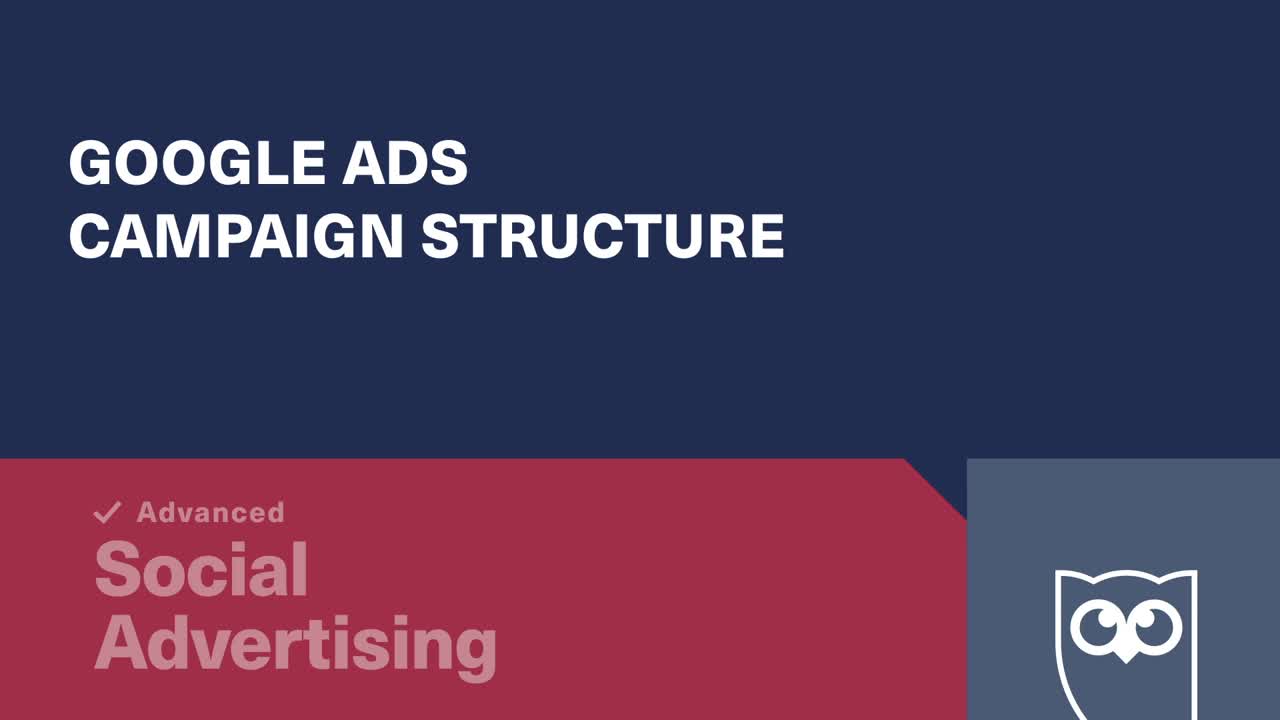 Vídeo Estrutura da campanha do Google Ads