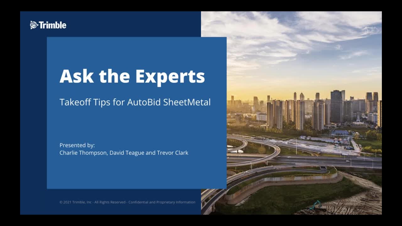 Ask the Expert - Takeoff Tips for AutoBid SheetMetal