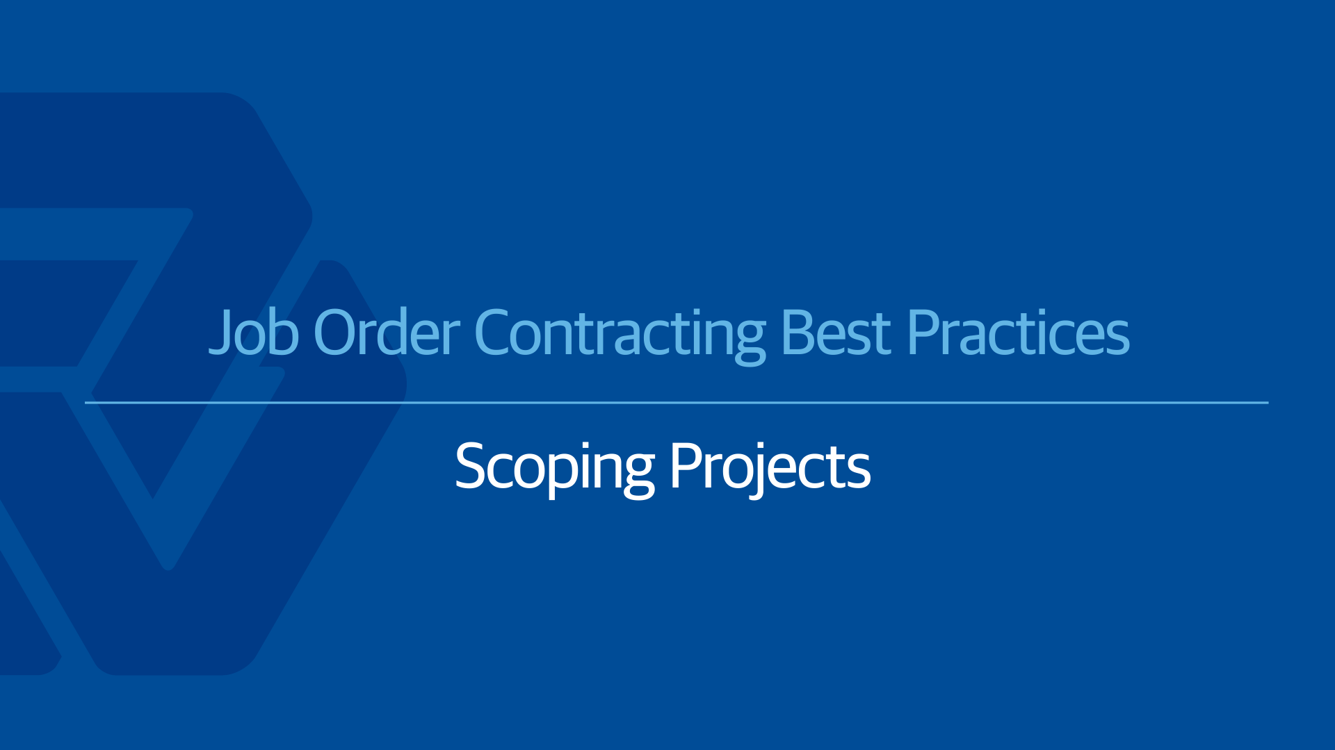  Job Order Contracting Best Practices: Creating a Detailed Scope of Work 